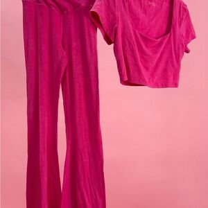 Women's Pink Pants & Top Set